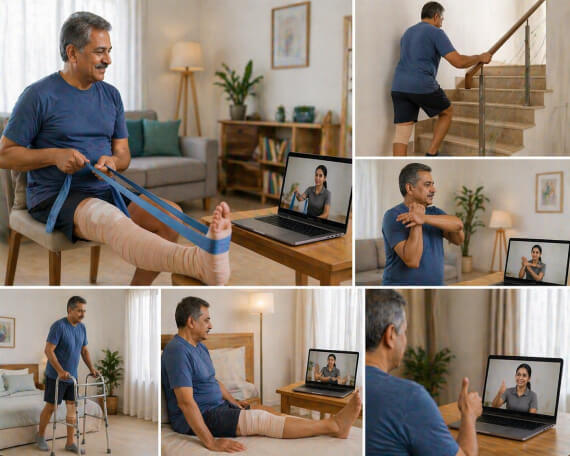 How online post surgery physiotherapy helps recovery