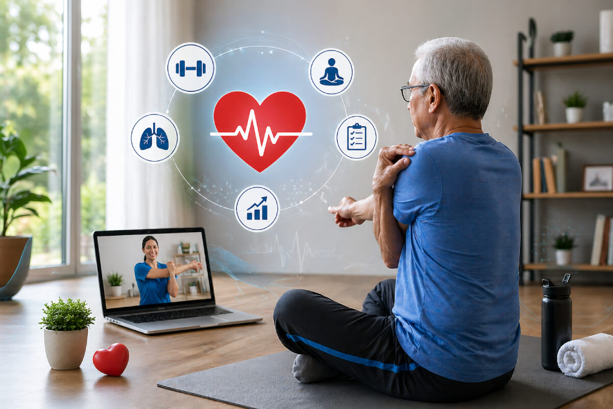 Online cardiac rehabilitation physiotherapy benefits